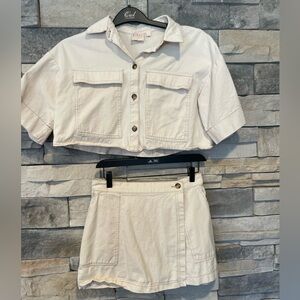 Good Luck Gem Cream Jacket and Skirt Set